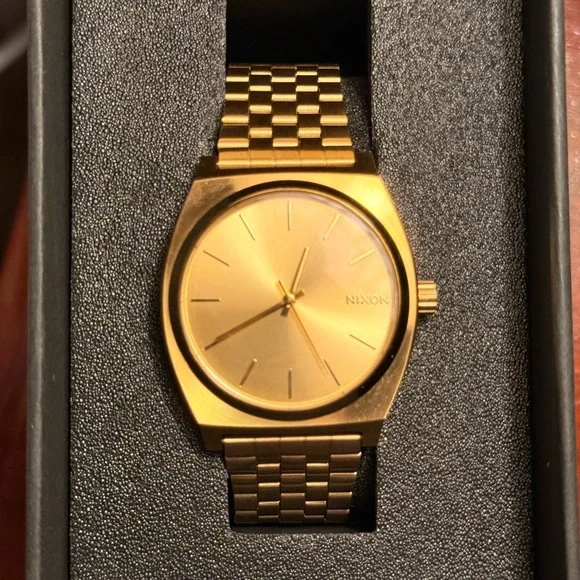 Nixon Gold Classic Watch with Link Band - Picture 1 of 3